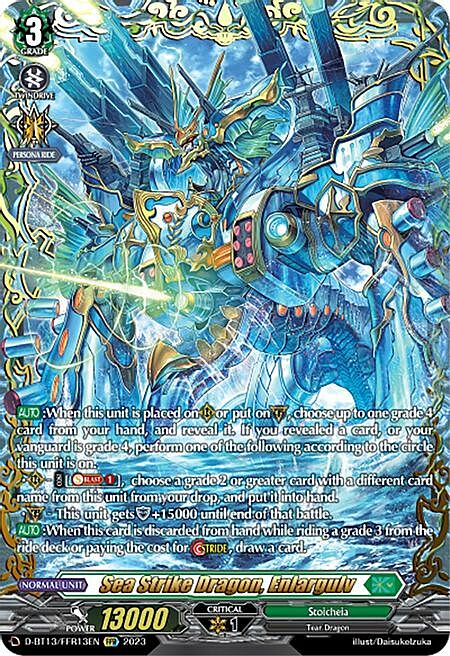 Sea Strike Dragon, Enlargulv Card Front