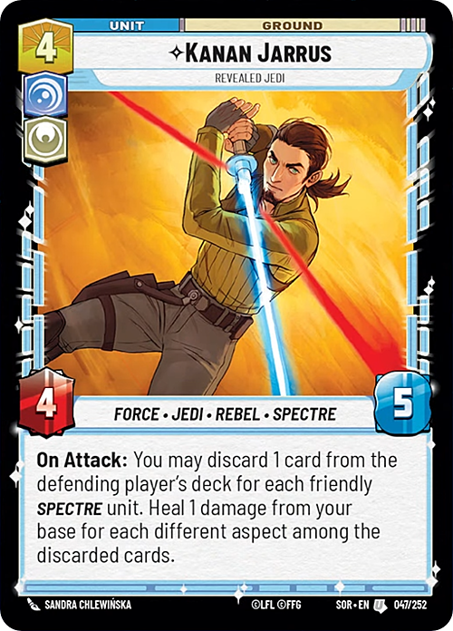 Kanan Jarrus, Jedi Smascherato Card Front