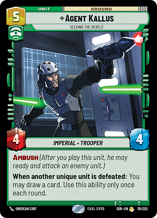 Agent Kallus - Seeking the Rebels Card Front