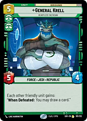 General Krell, Estratega Desalmado