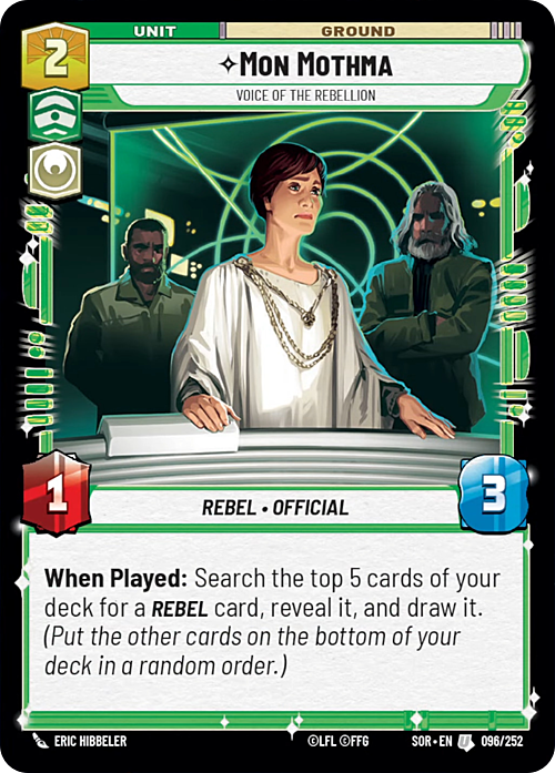 Mon Mothma - Voice of the Rebellion Card Front