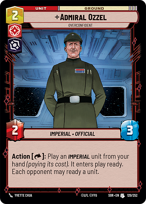 Admiral Ozzel, Presuntuoso Card Front