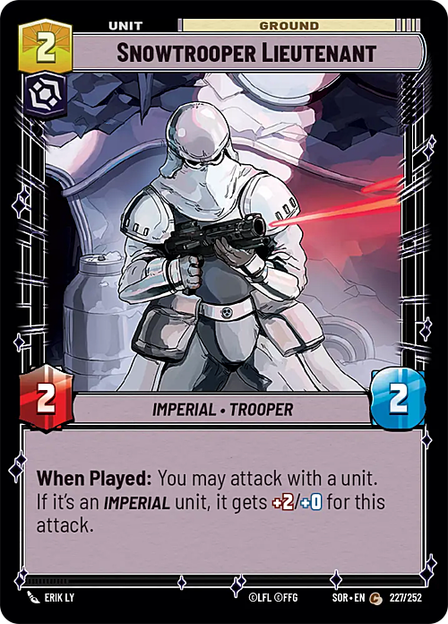 Snowtrooper Lieutenant Card Front