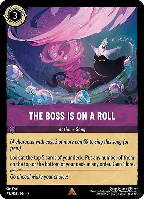 The Boss is on a Roll Card Front