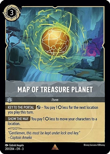 Map of Treasure Planet Frente