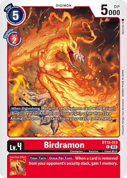 Birdramon Card Front