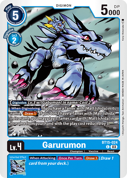 Garurumon Card Front
