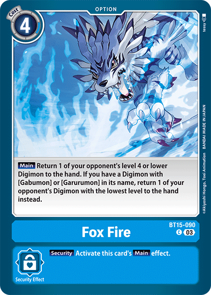 Fox Fire Card Front