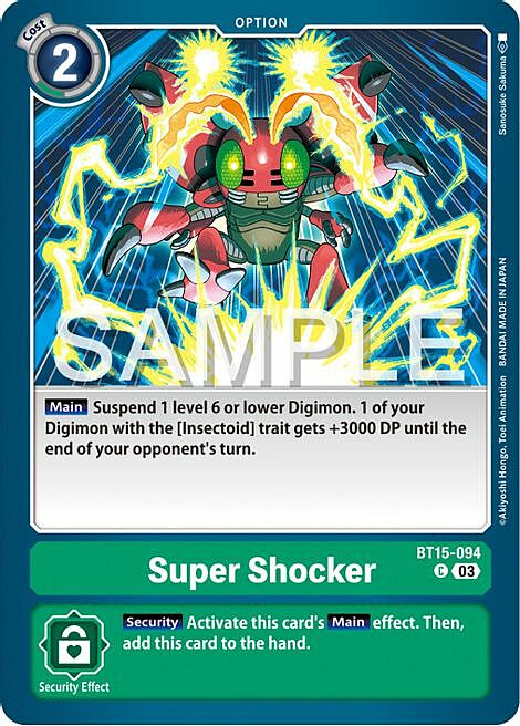 Super Shocker Card Front