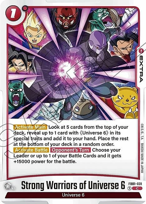 Strong Warriors of Universe 6 Card Front