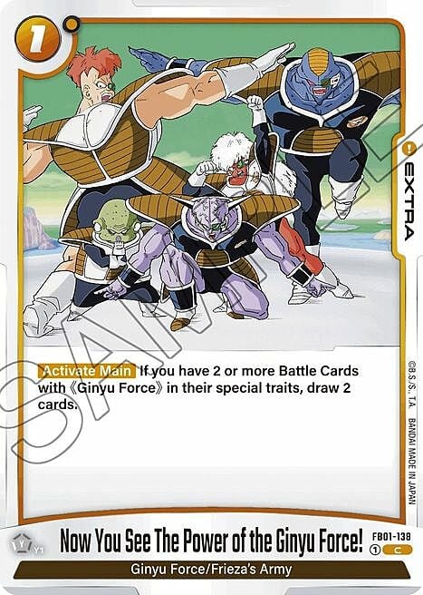 Now You See The Power of the Ginyu Force! Card Front