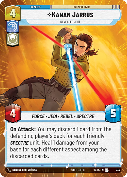 Kanan Jarrus - Revealed Jedi Card Front