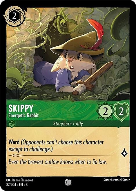 Skippy - Energetic Rabbit Card Front