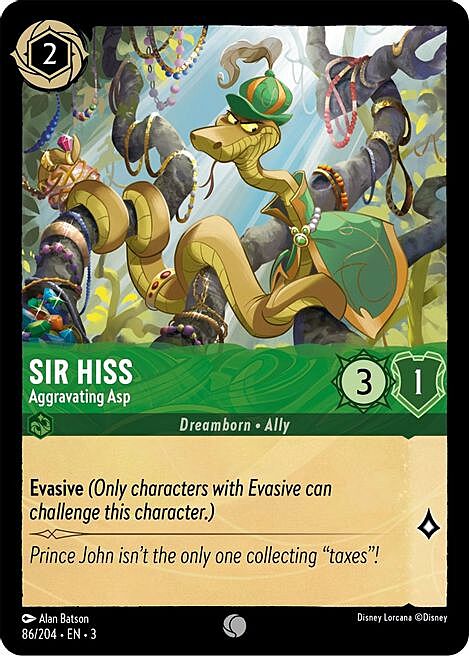 Sir Hiss - Aggravating Asp Card Front