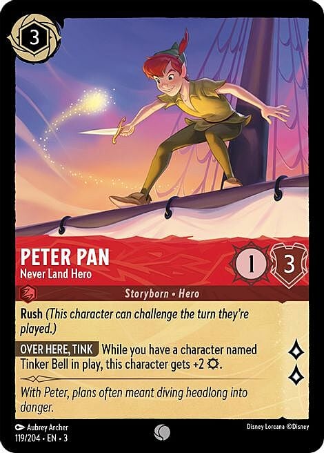 Peter Pan - Never Land Hero Card Front