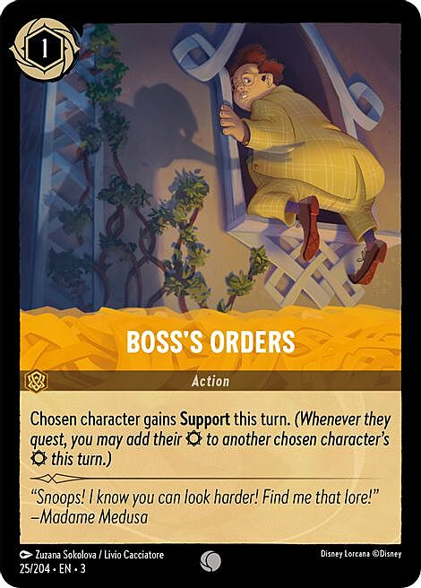 Boss's Orders Card Front