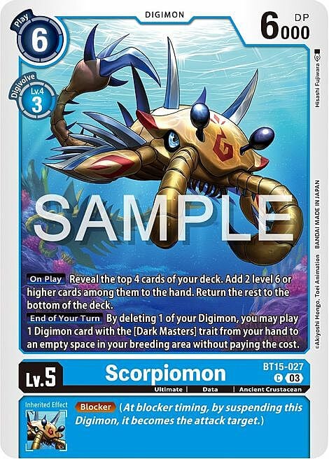 Scorpiomon Card Front