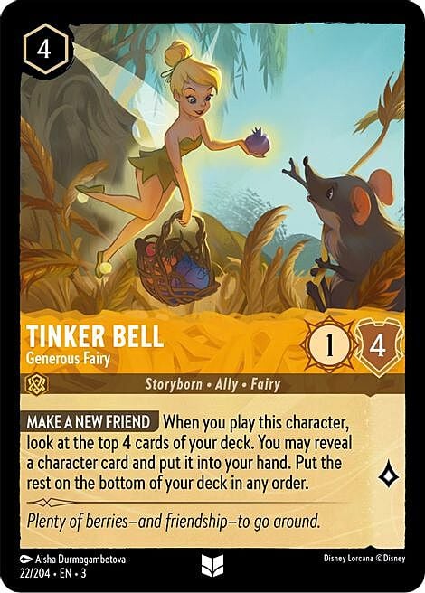 Tinker Bell - Generous Fairy Card Front