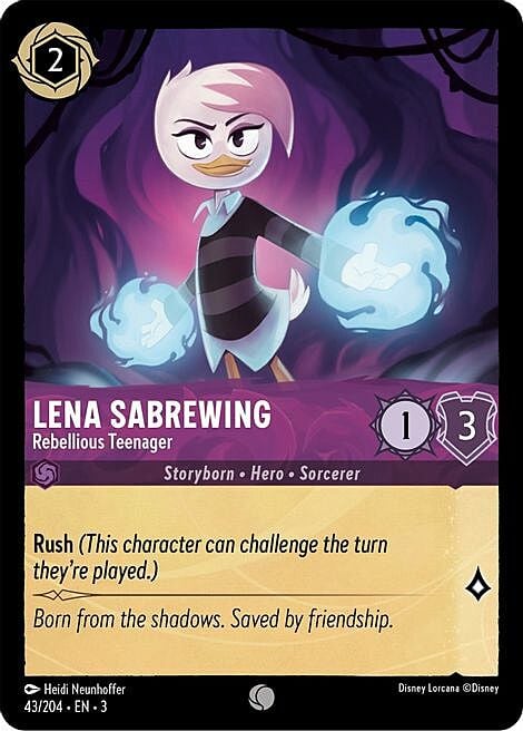 Lena Sabrewing - Rebellious Teenager Frente