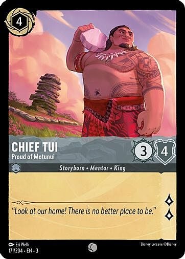 Chief Tui - Proud of Motunui Card Front