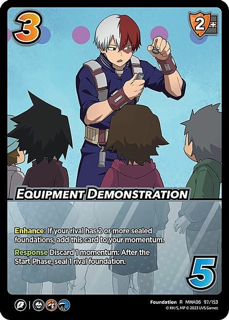 Equipment Demonstration Card Front