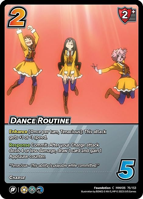 Dance Routine Card Front