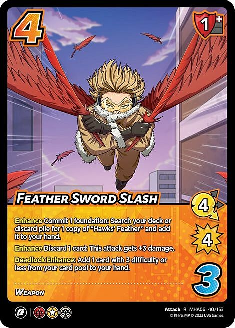 Feather Sword Slash Card Front