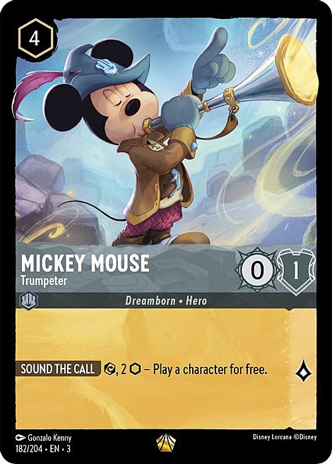 Mickey Mouse -Trumpeter Card Front