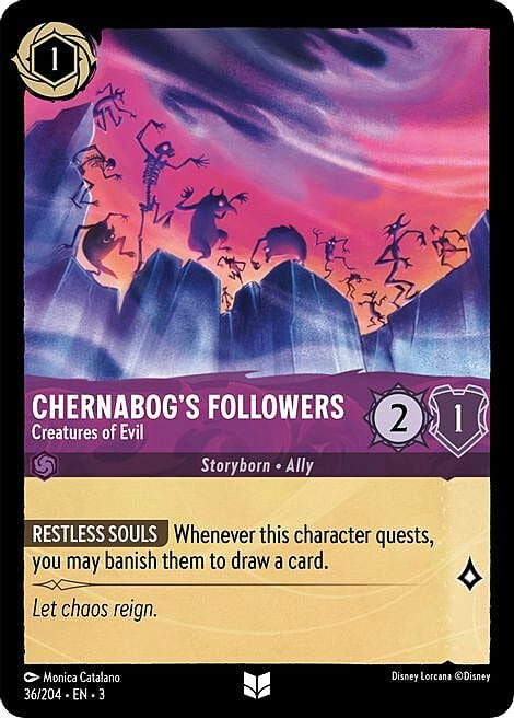 Chernabog's Followers - Creatures of Evil Card Front