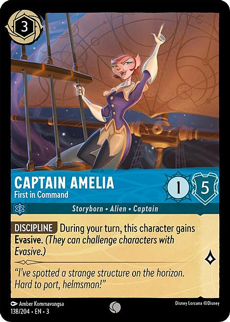 Captain Amelia - First in Command Card Front