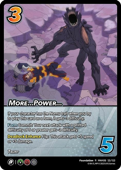 More...Power... Card Front