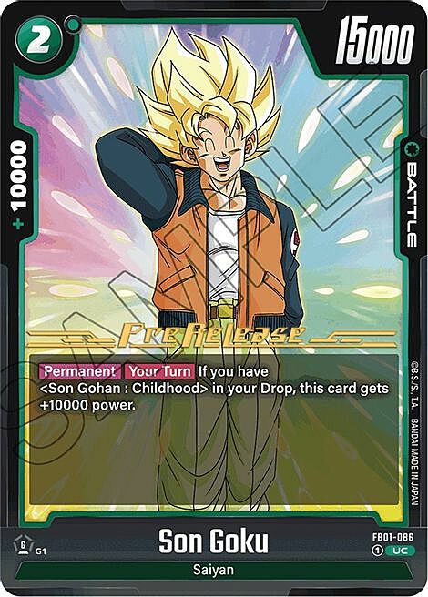 Son Goku Card Front