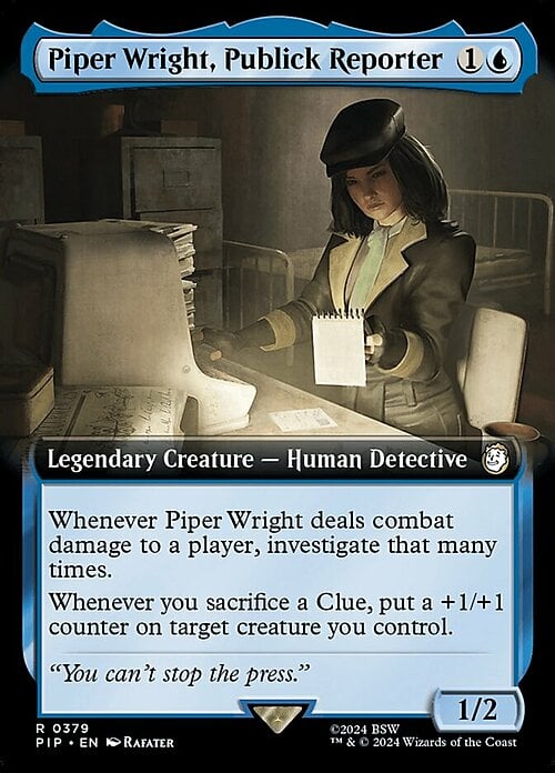 Piper Wright, Reporter del Publick Card Front