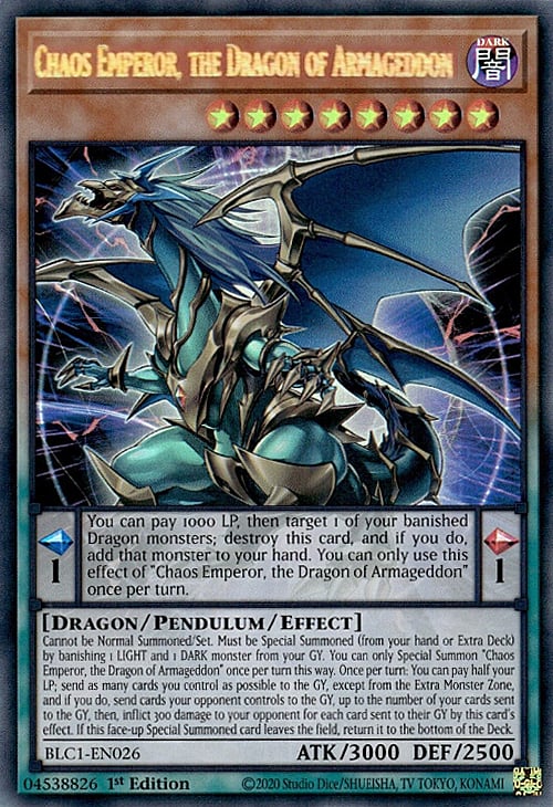 Chaos Emperor, the Dragon of Armageddon Card Front