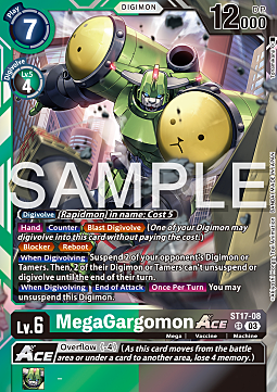 MegaGargomon Ace Card Front