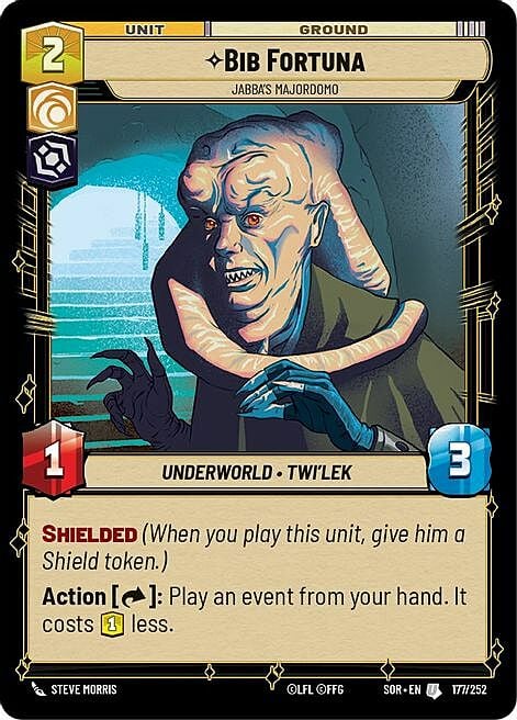 Bib Fortuna - Jabba's Majordomo Card Front