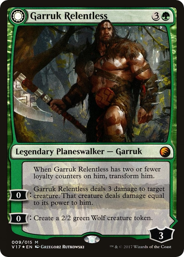 Garruk Relentless Garruk The Veil Cursed From The Vault Transform