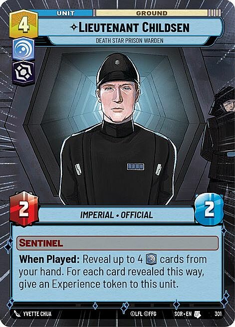 Lieutenant Childsen - Death Star Prison Warden Card Front