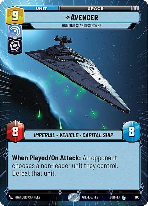 Avenger, Star Destroyer Cacciatore Card Front