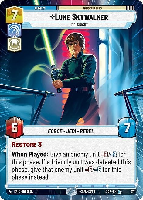 Luke Skywalker - Jedi Knight Card Front