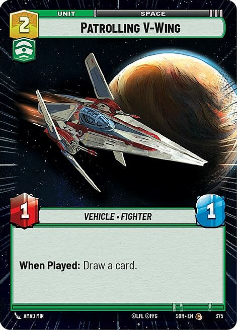 Patrolling V-Wing Card Front