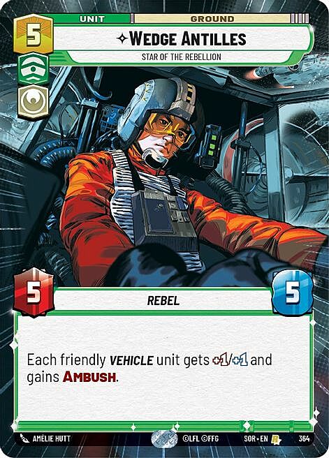 Wedge Antilles - Star of the Rebellion Card Front