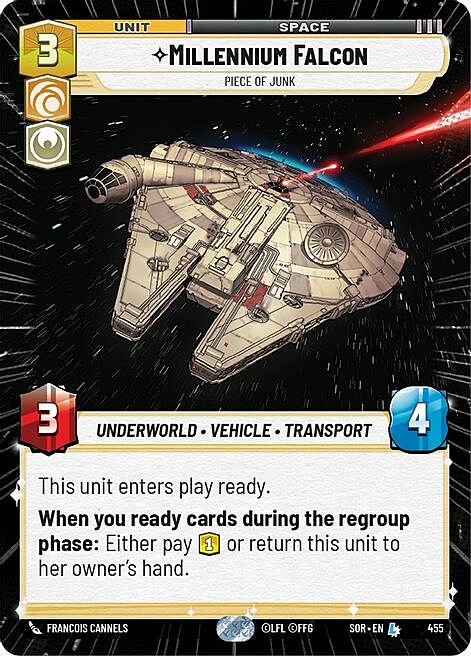 Millennium Falcon, Piece of Junk Card Front