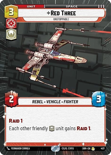 Red Three, Unstoppable Card Front