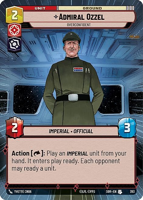 Admiral Ozzel, Overconfident Card Front