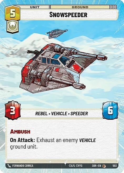 Snowspeeder Card Front