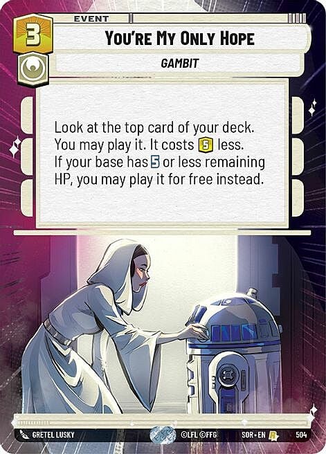 You're My Only Hope Card Front