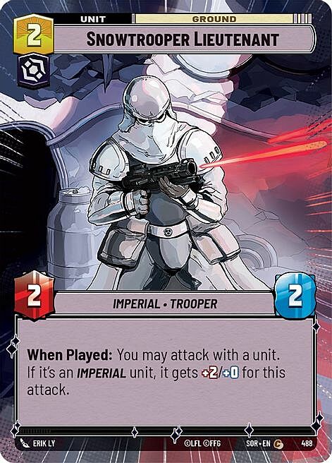 Snowtrooper Lieutenant Card Front