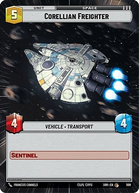 Corellian Freighter Card Front