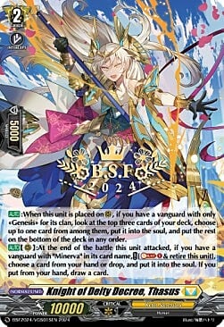 Knight of Deity Decree, Thasus Card Front